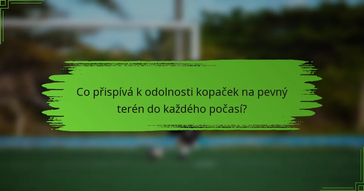 Co přispívá k odolnosti kopaček na pevný terén do každého počasí?