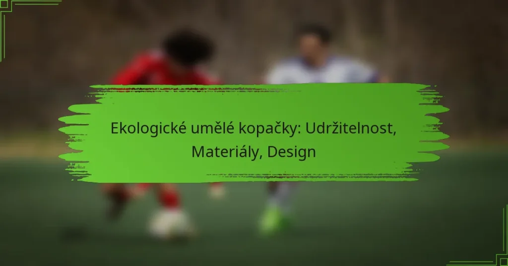 Ekologické umělé kopačky: Udržitelnost, Materiály, Design