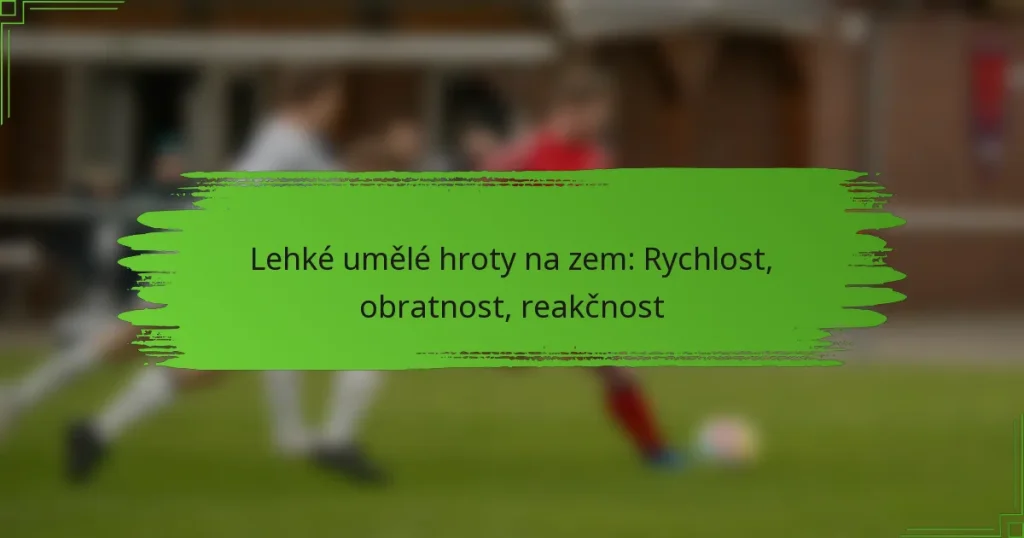 Lehké umělé hroty na zem: Rychlost, obratnost, reakčnost