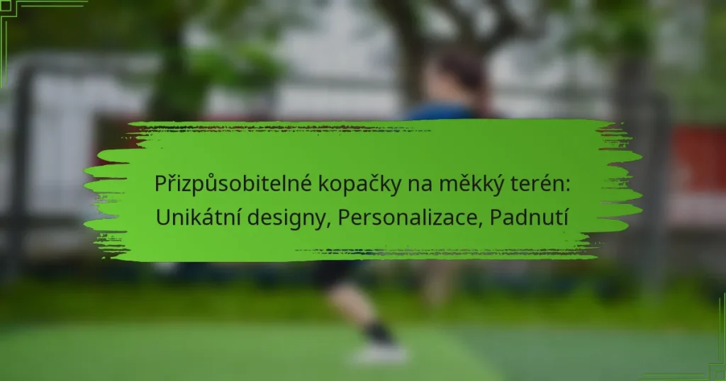 Přizpůsobitelné kopačky na měkký terén: Unikátní designy, Personalizace, Padnutí