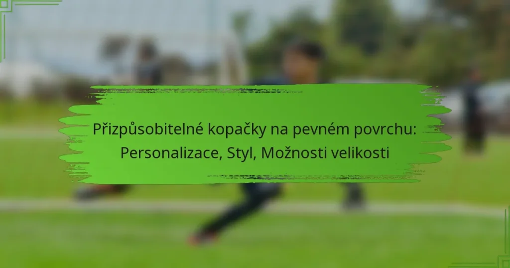 Přizpůsobitelné kopačky na pevném povrchu: Personalizace, Styl, Možnosti velikosti