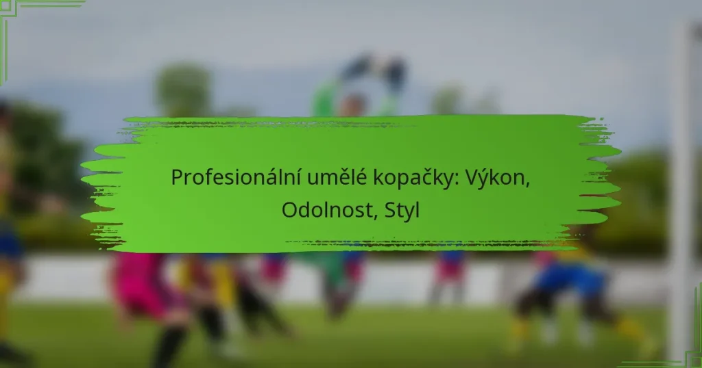 Profesionální umělé kopačky: Výkon, Odolnost, Styl