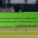 Univerzální kopačky na měkký terén: Víceúčelové použití, Přizpůsobivost, Design