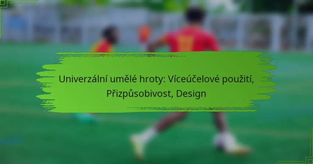 Univerzální umělé hroty: Víceúčelové použití, Přizpůsobivost, Design