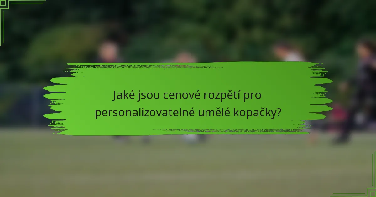 Jaké jsou cenové rozpětí pro personalizovatelné umělé kopačky?